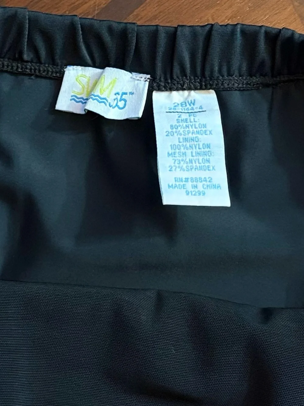SWIM 365 Black Elastic-Waist Circle Swim Skirt